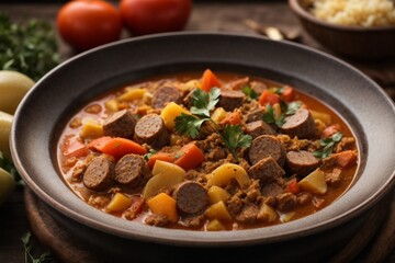 stew with vegetables (Mondongo)