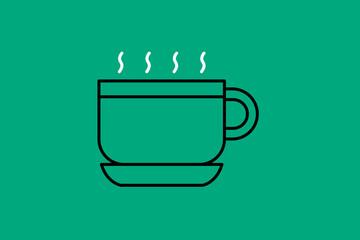 hot drink illustration in flat style design. Vector illustration.	