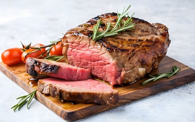 Ribeye in white background
