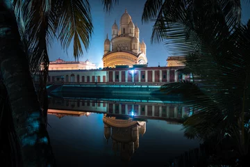 Foto op Canvas Dakshineswar Kali Temple at night in Kolkata, West Bengal, India. © R.M. Nunes