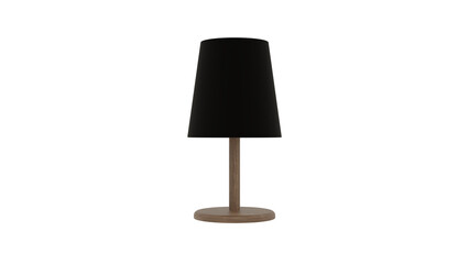 Black table or desk lamp isolated on transparent and white background. Lamp concept. 3D render