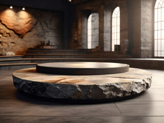 Fototapeta premium Rock platform podium product presentation background