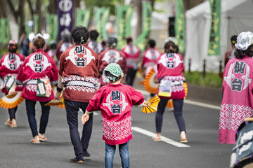 日本の祭り仙台青葉まつり　すずめ踊り大流し子供の踊り手