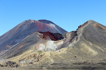 New Zealand volcano red two volcanos