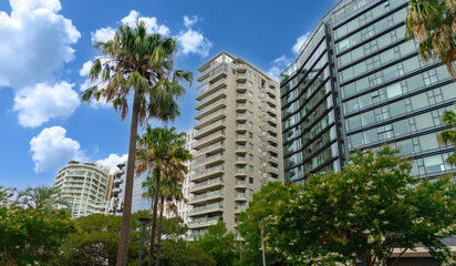 Apartment block in Sydney NSW Australia with views of Sydney Harbour and Sydney Harbour Bridge