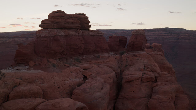 Aerial view of rock formation