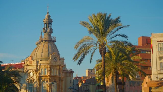City landscape. Architecture, buildings, landmarks of Cartagena in Spain
