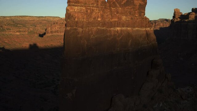 Aerial view of rock formation