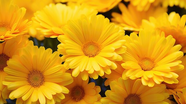 The vibrant yellow petals of calendula flowers, believed to have the ability to heal previous heartaches and open ones heart to new love.