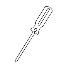 Outline screwdriver design illustration icon isolated white background screwdriver design illustration icon isolated white background screwdriver design illustration icon isolated white background