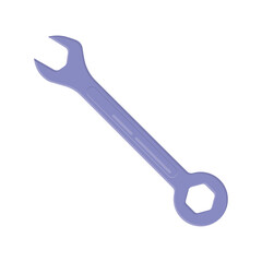 Wrench flat design illustration icon isolated by white background
