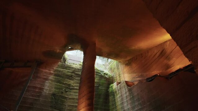 interior of rock cave
