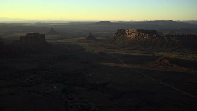Aerial view of desert