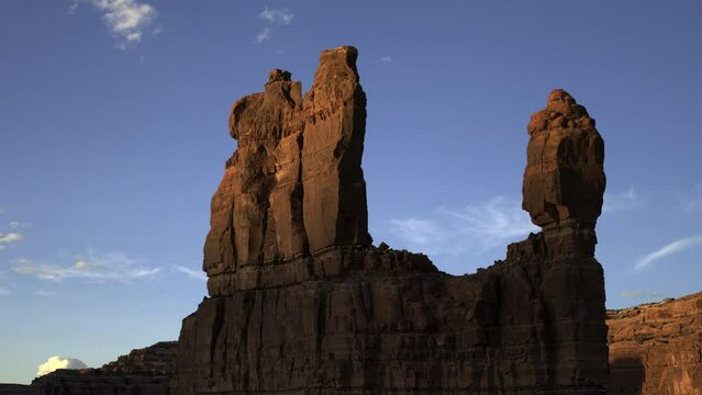Aerial view of unique rock formation