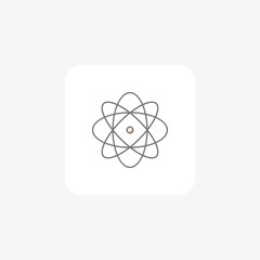 Quantum Mechanics Theory awesome lineal color icon, color outline icon, vector, pixel perfect icon