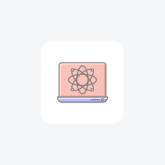 Computer Science Education awesome lineal color icon, color outline icon, vector, pixel perfect icon