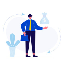 capital gains of business concept illustrations