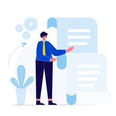 expense details of business concept illustrations