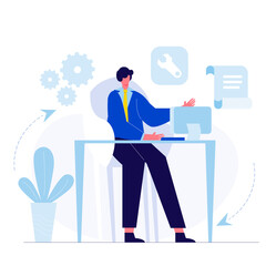 equipment collection of business concept illustrations