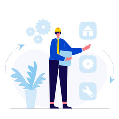 property agent of business concept illustrations