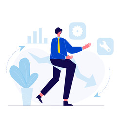 graphic goes down of business concept illustrations