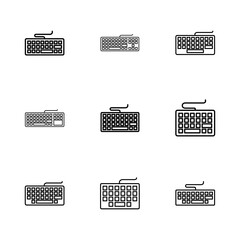 Keyboard icon set. keyboard vector symbol