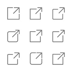 External link icon set. link icon vector. hyperlink symbol