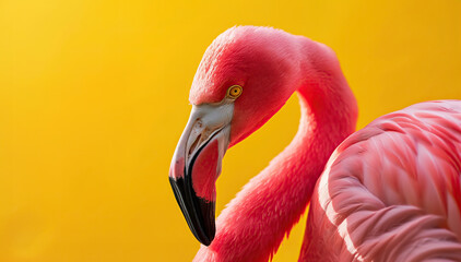 Close-Up of Pink Flamingo - obrazy, fototapety, plakaty