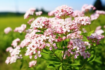 Valerian, a significant medicinal plant, during summer.