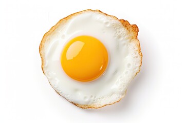 Fried egg white background