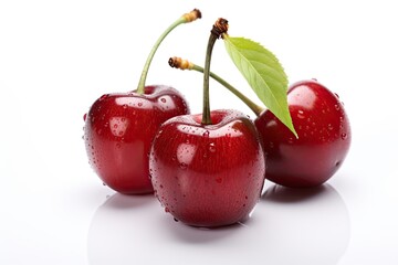 Isolated cherry on white