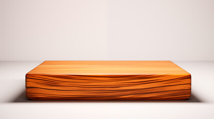 Wooden Zebrano Platform Empty Blank Plate Podium Pedestral Table Stand Mockup Product Display Showcase Wood Surface Podest Presentation
