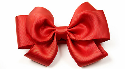 red bow isolated on white