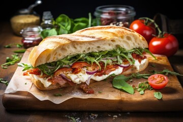 Tasty ciabatta sandwich