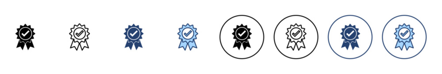Approved icon vector. Certified Medal Icon