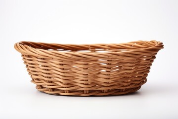 Fototapeta premium Wicker basket on blank surface