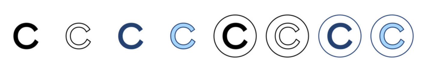 Copyright icon vector. copyright sign and symbol