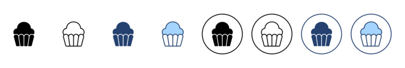 Cup cake icon vector. Cup cake sign and symbol