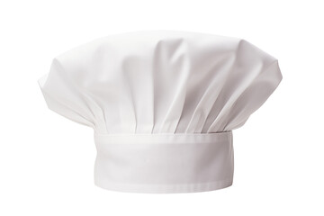 Professional White Chef’s Hat Isolated on Transparent Background
