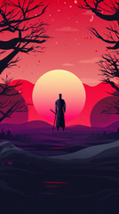Dusk to Dawn: A Samurai's Silhouette