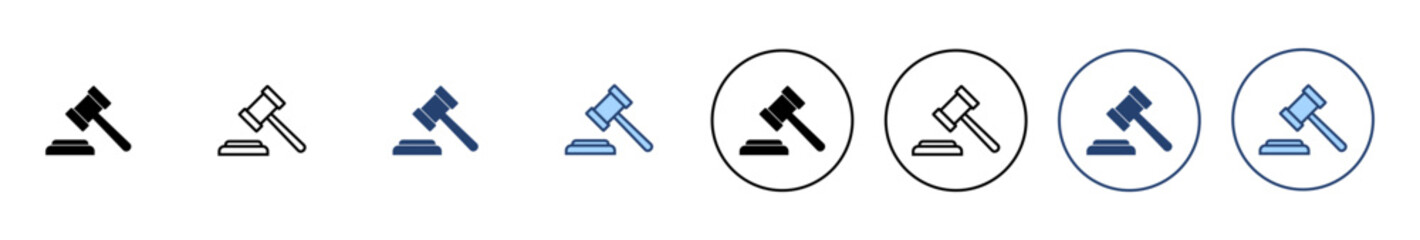 Gavel icon vector. judge gavel sign and symbol. law icon. auction hammer