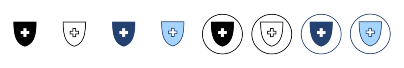 Health insurance icon vector. Insurance health document sign and symbol