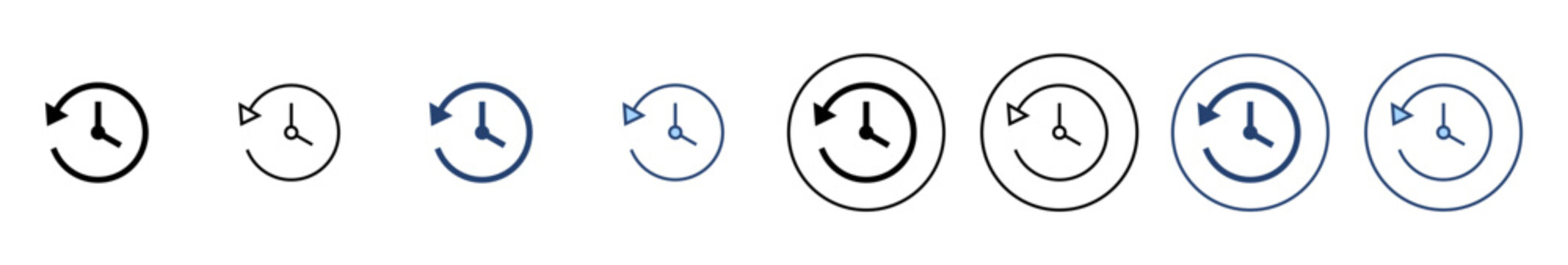 History icon vector. recent event history sign and symbol
