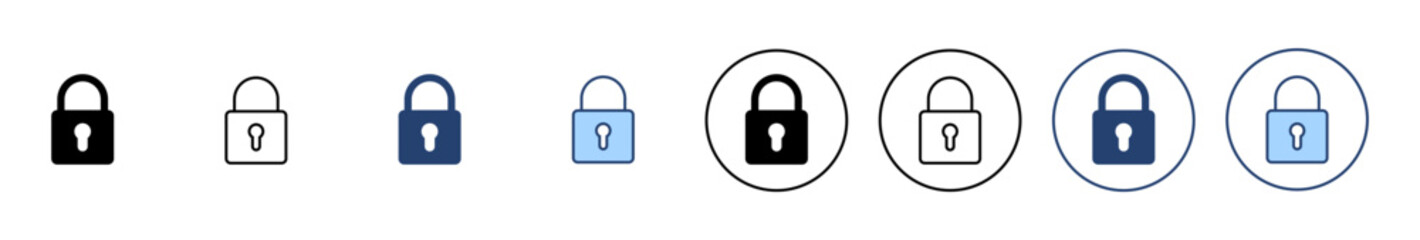 Lock icon vector. Padlock sign and symbol. Encryption icon. Security symbol