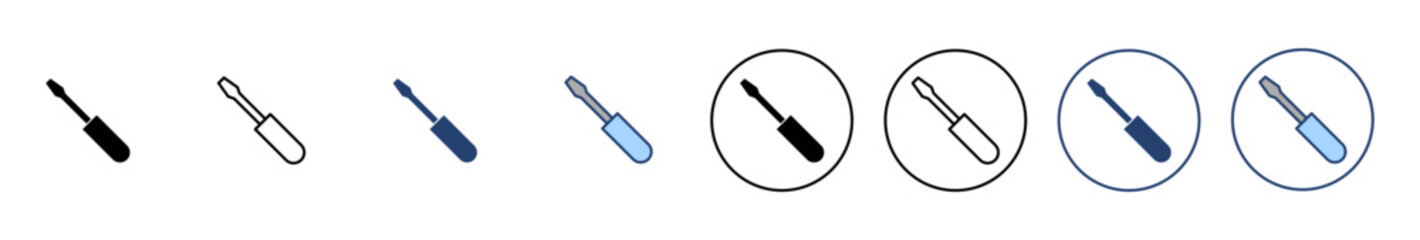 Screwdriver icon vector.tools sign and symbol