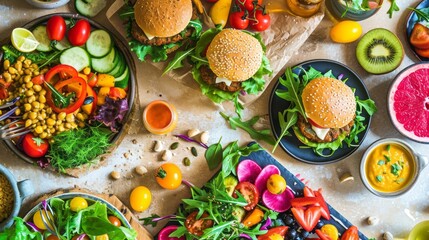 Plant-Based Lifestyle Food - World Meat-Free Day Concept