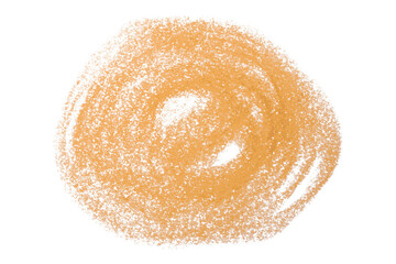 Fototapeta premium Orange crayon scribbles isolated on transparent background.