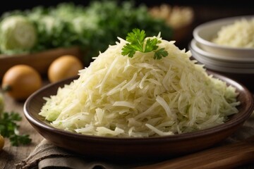 cabbage salad in a bowl (Sauerkraut)