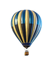 full color Hot Air Balloon Isolated on white Background
