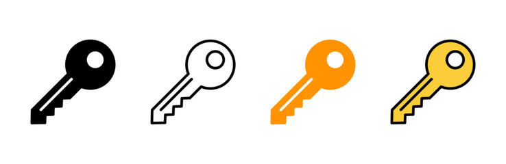 Key icon set vector. Key sign and symbol.